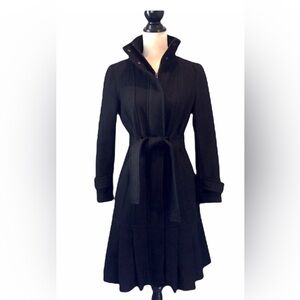 Calvin Klein Pleated Wool Coat